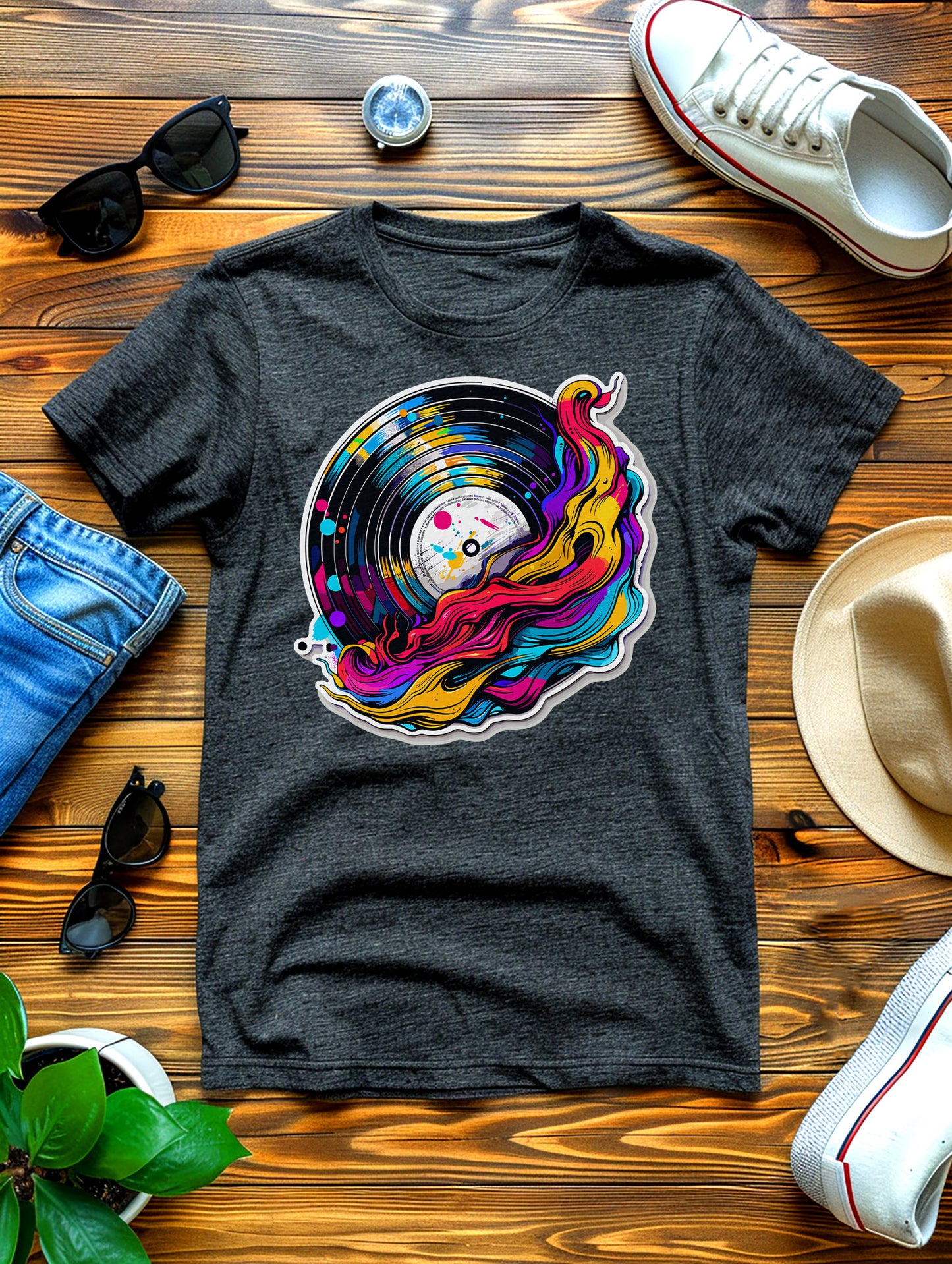 T-Shirt - Vinyl Records Music