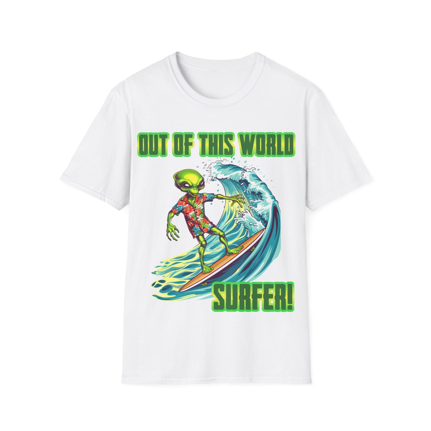 T-Shirt - Alien - Out of this World surfer!