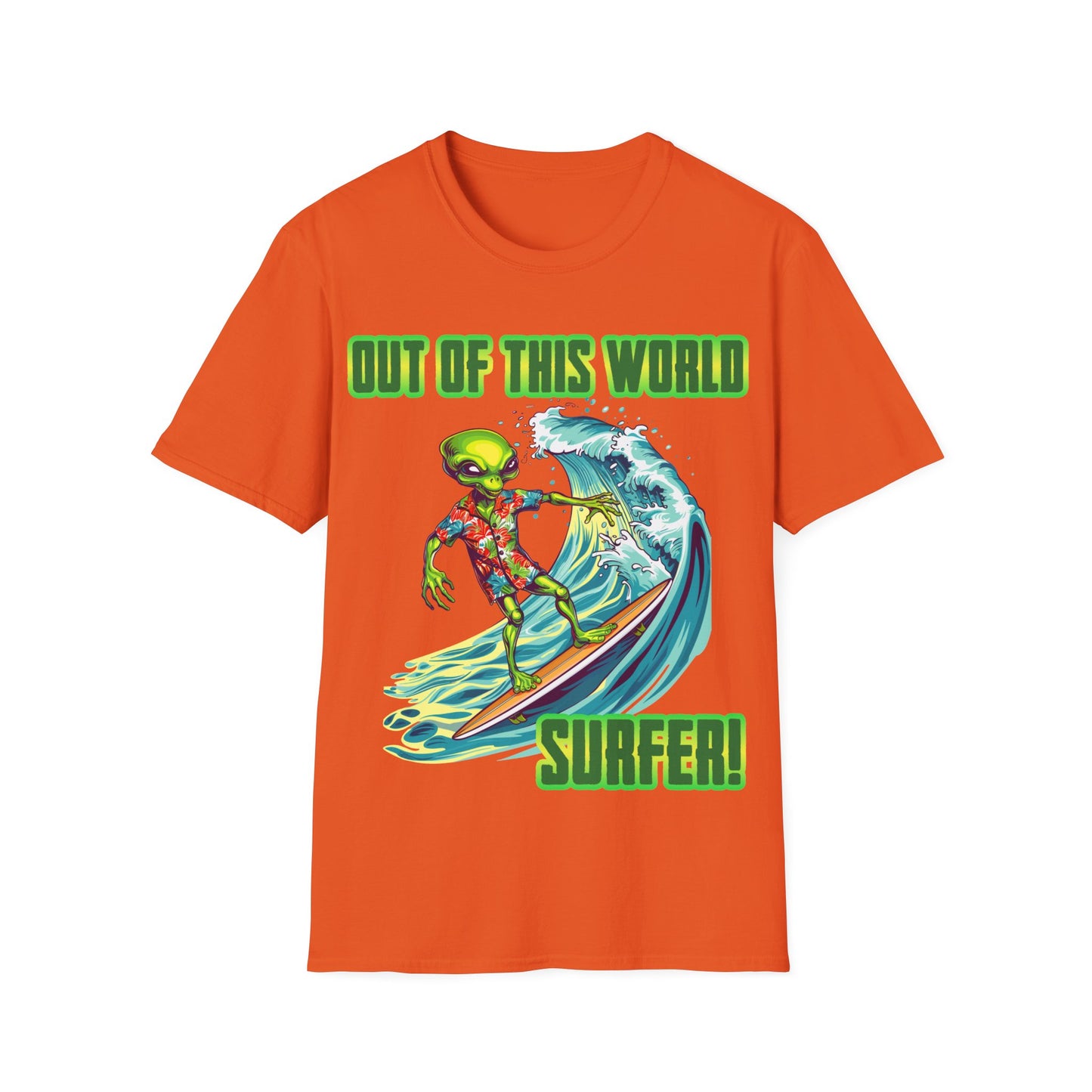 T-Shirt - Alien - Out of this World surfer!