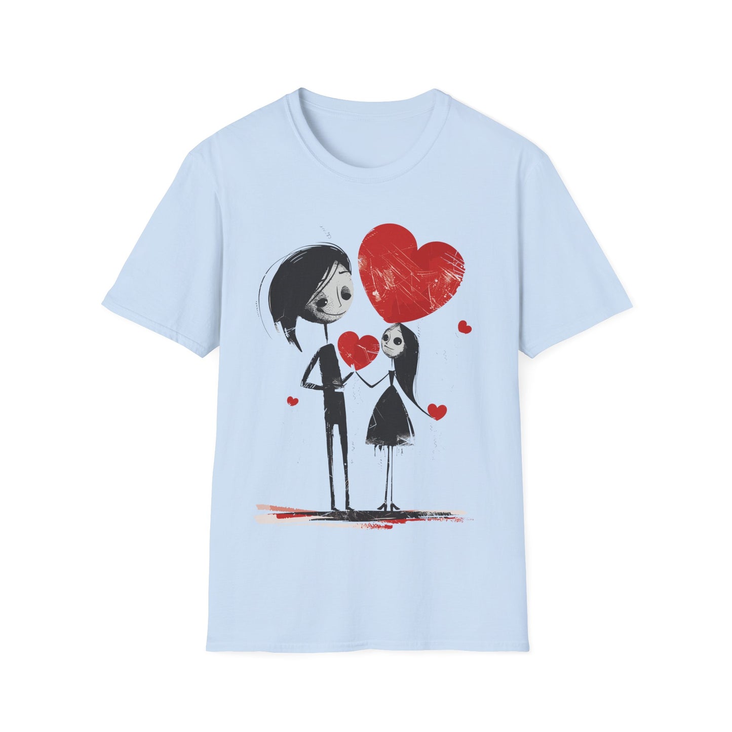 T-Shirt - Couple of People with hearts