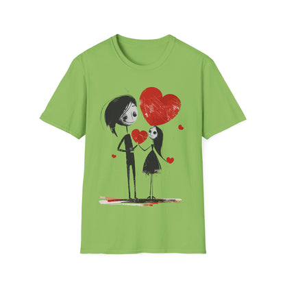 T-Shirt - Couple of People with hearts