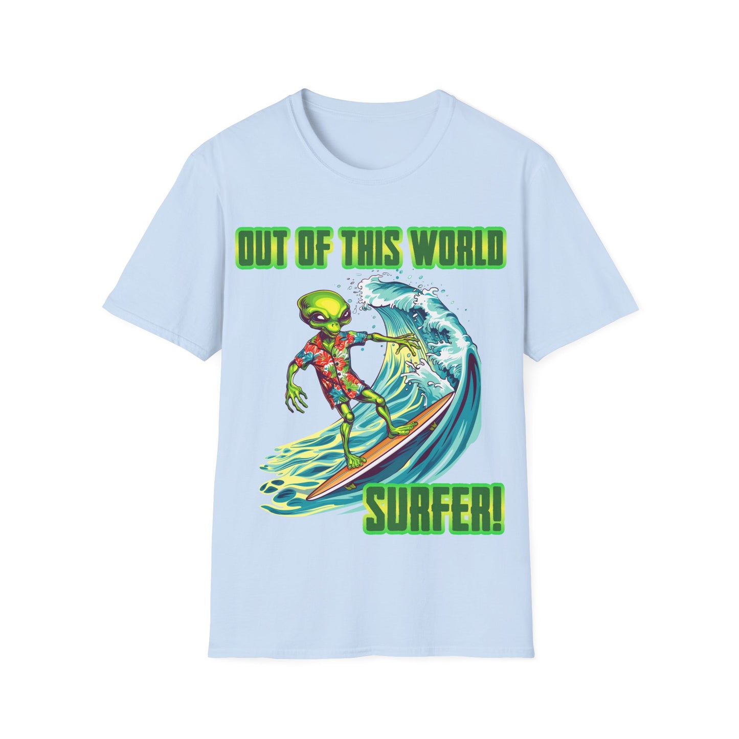 T-Shirt - Alien - Out of this World surfer!