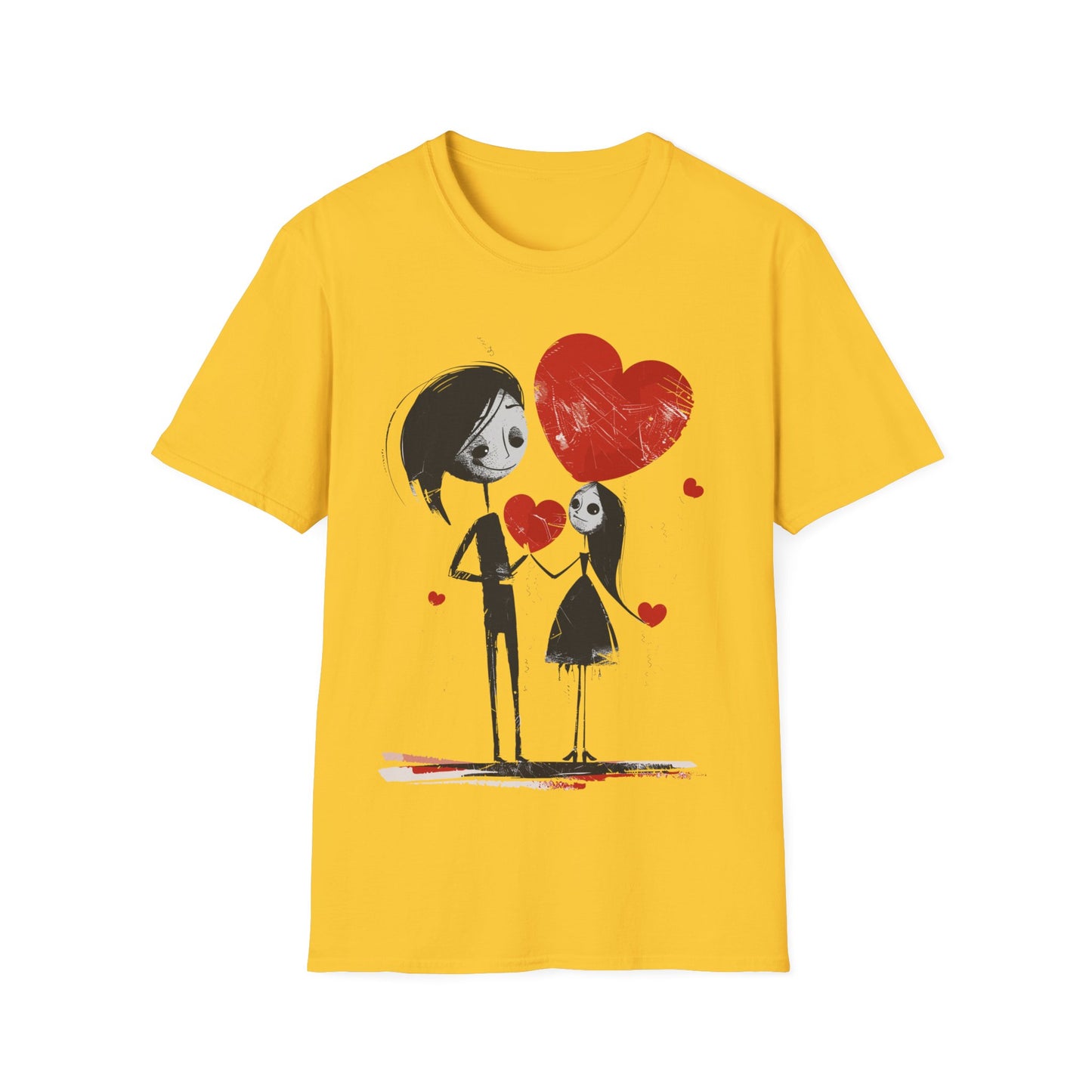 T-Shirt - Couple of People with hearts