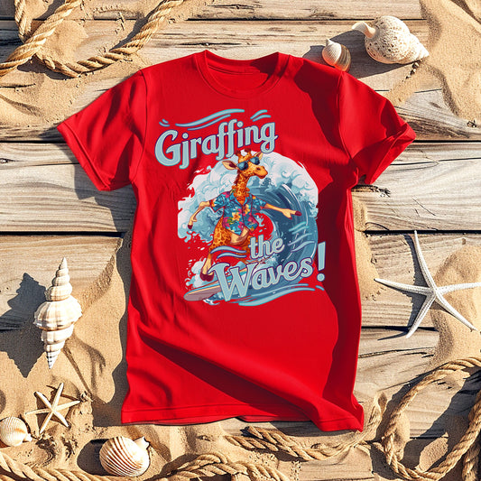 T-Shirt - Giraffe - Giraffing the waves!