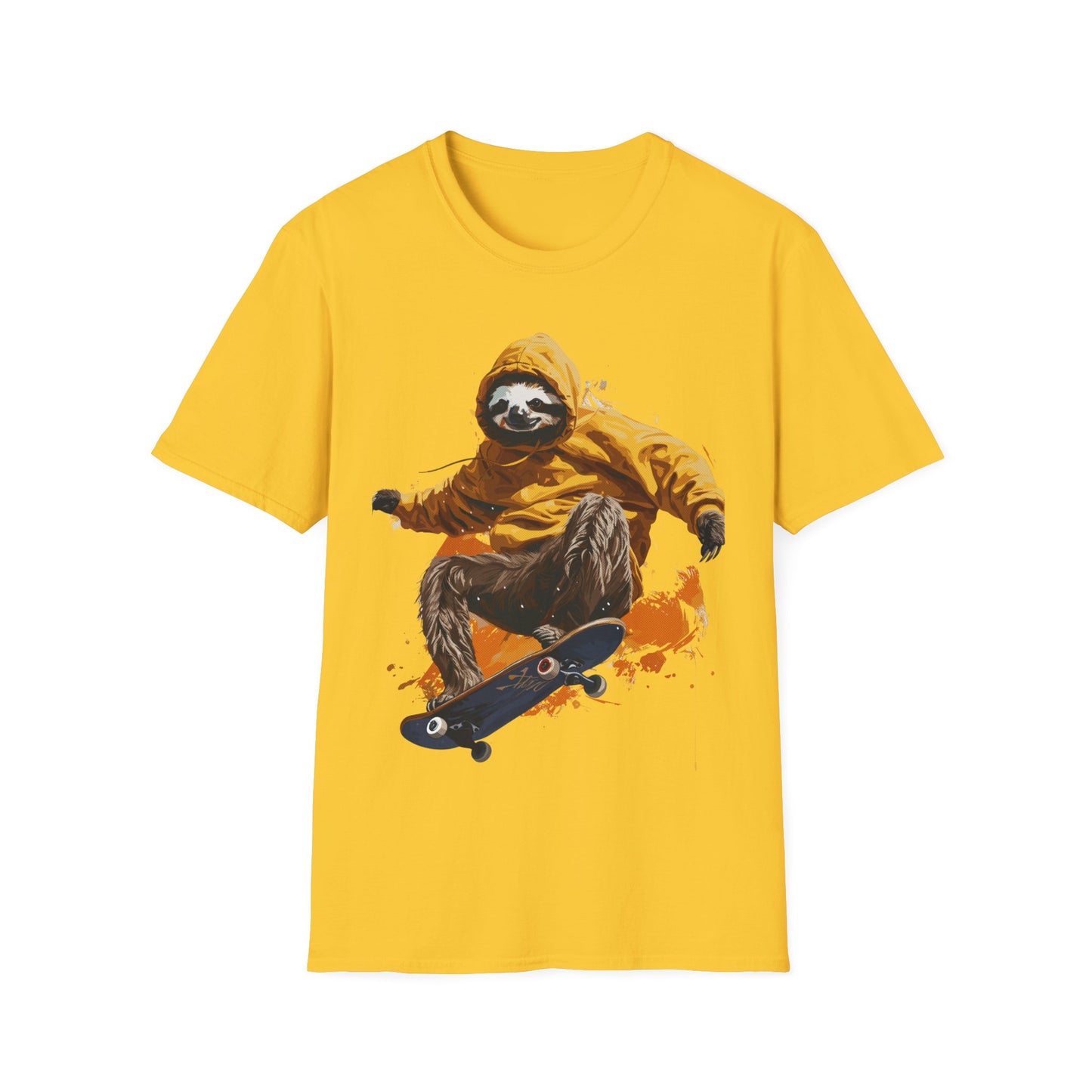 T-Shirt - Sloth on Skateboard