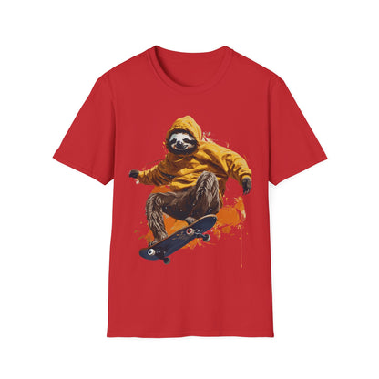 T-Shirt - Sloth on Skateboard