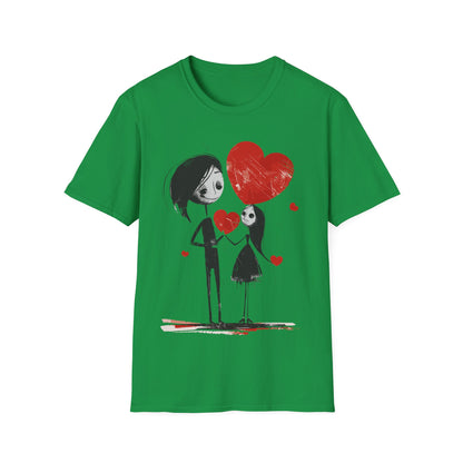 T-Shirt - Couple of People with hearts