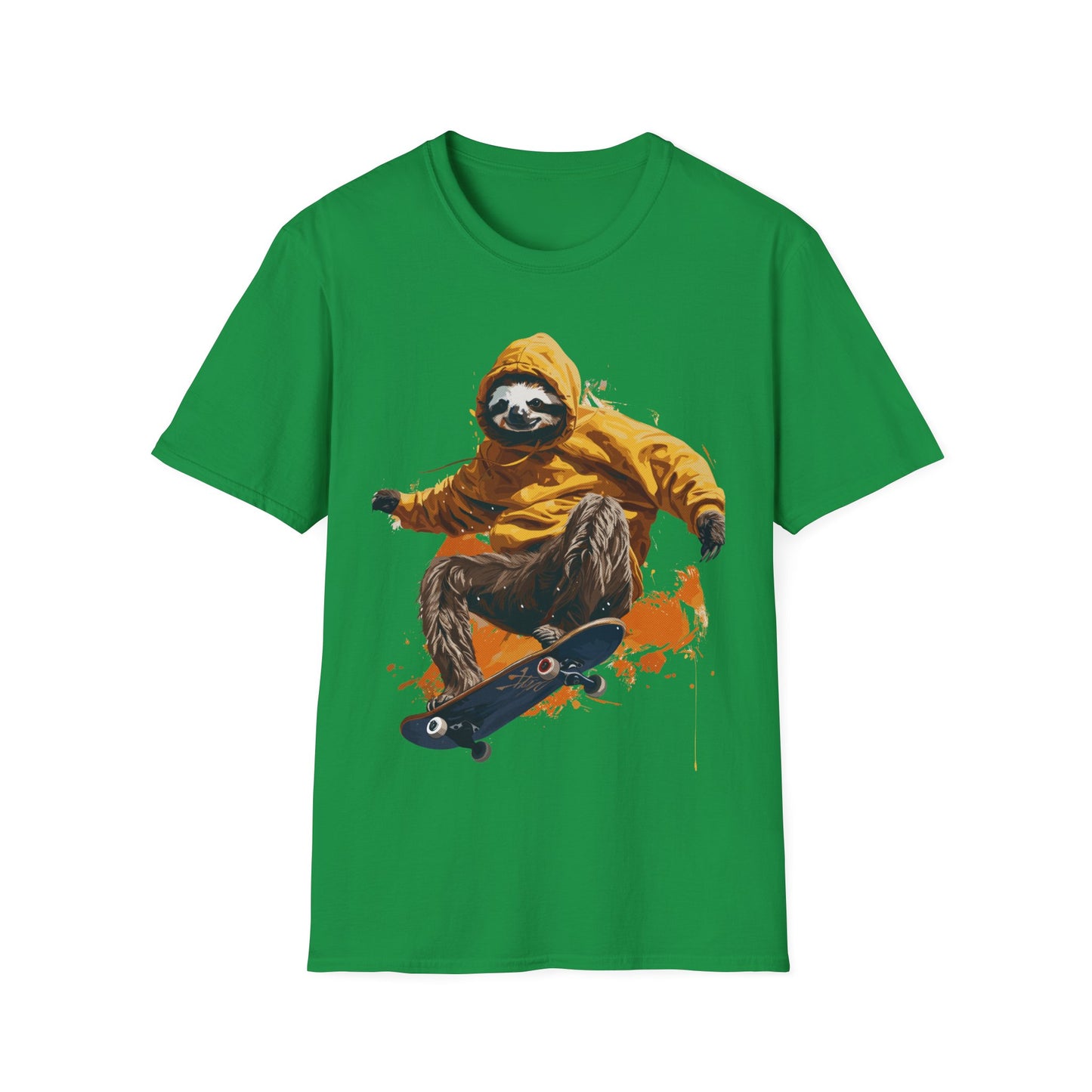 T-Shirt - Sloth on Skateboard