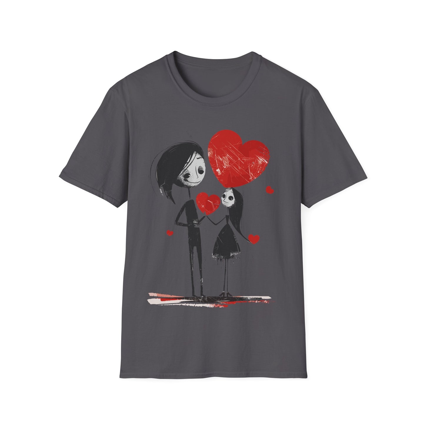 T-Shirt - Couple of People with hearts