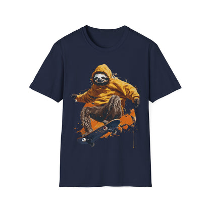 T-Shirt - Sloth on Skateboard