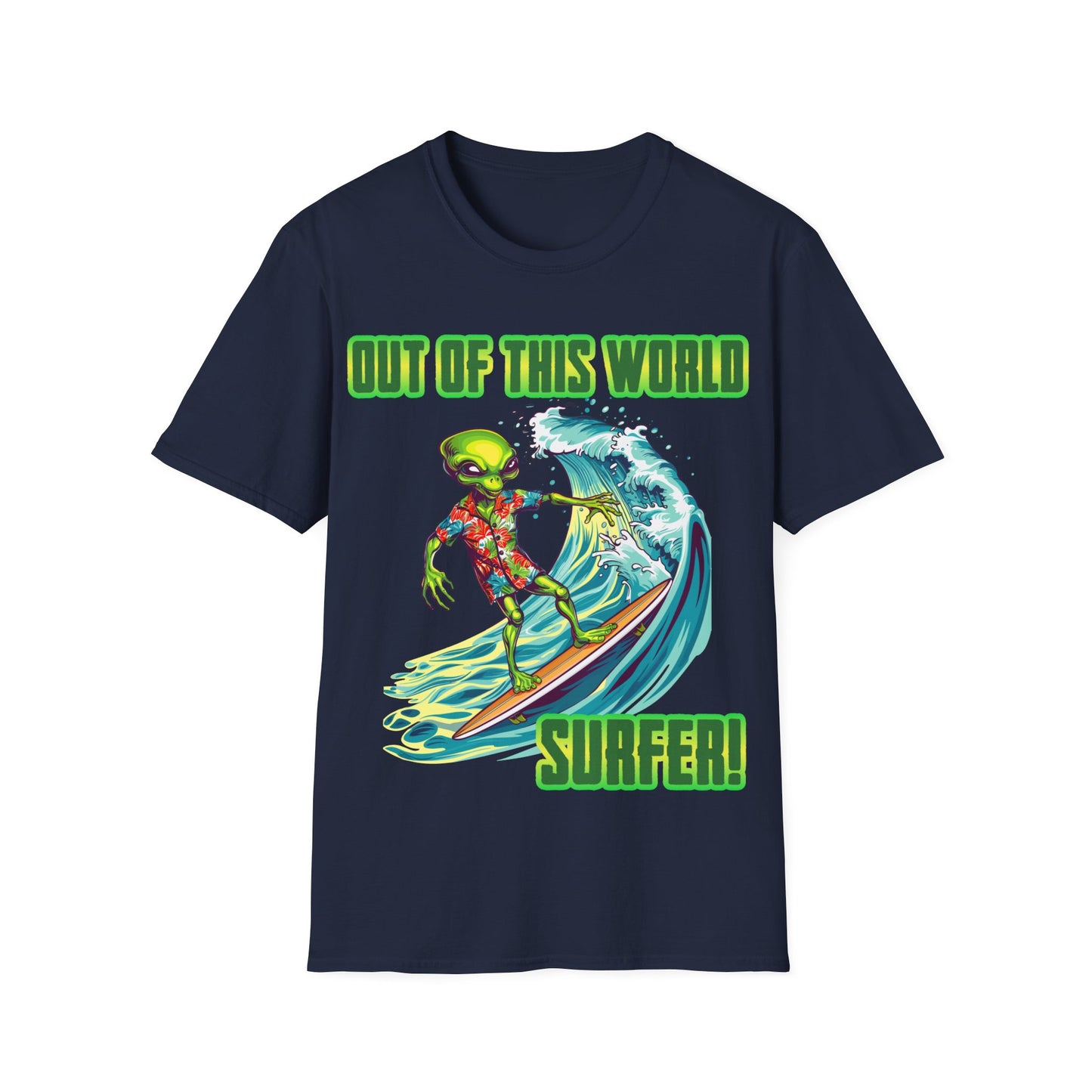 T-Shirt - Alien - Out of this World surfer!