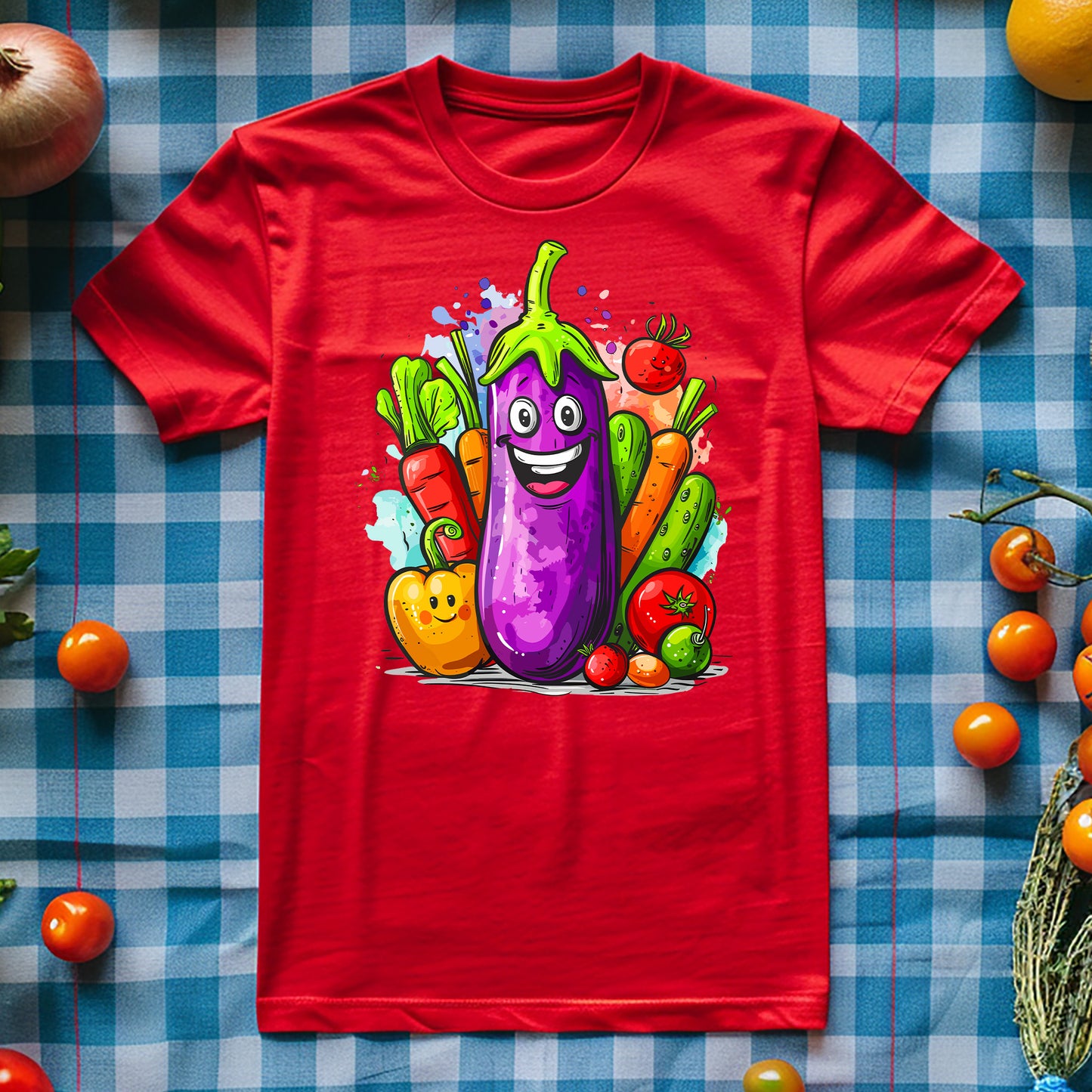 T-Shirt - Vegetarian - Eggplant