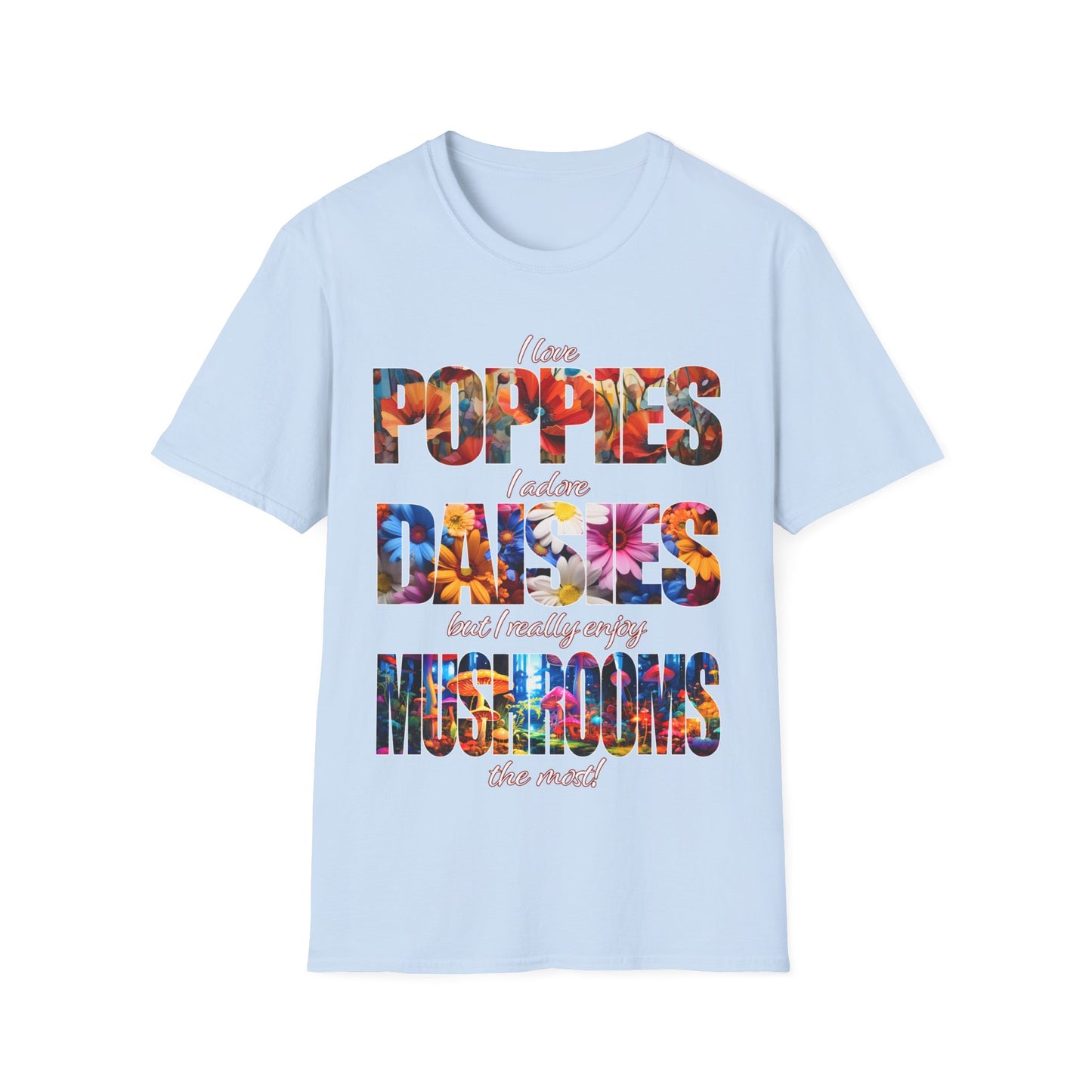 T-Shirt - Poppies Daisies Mushrooms