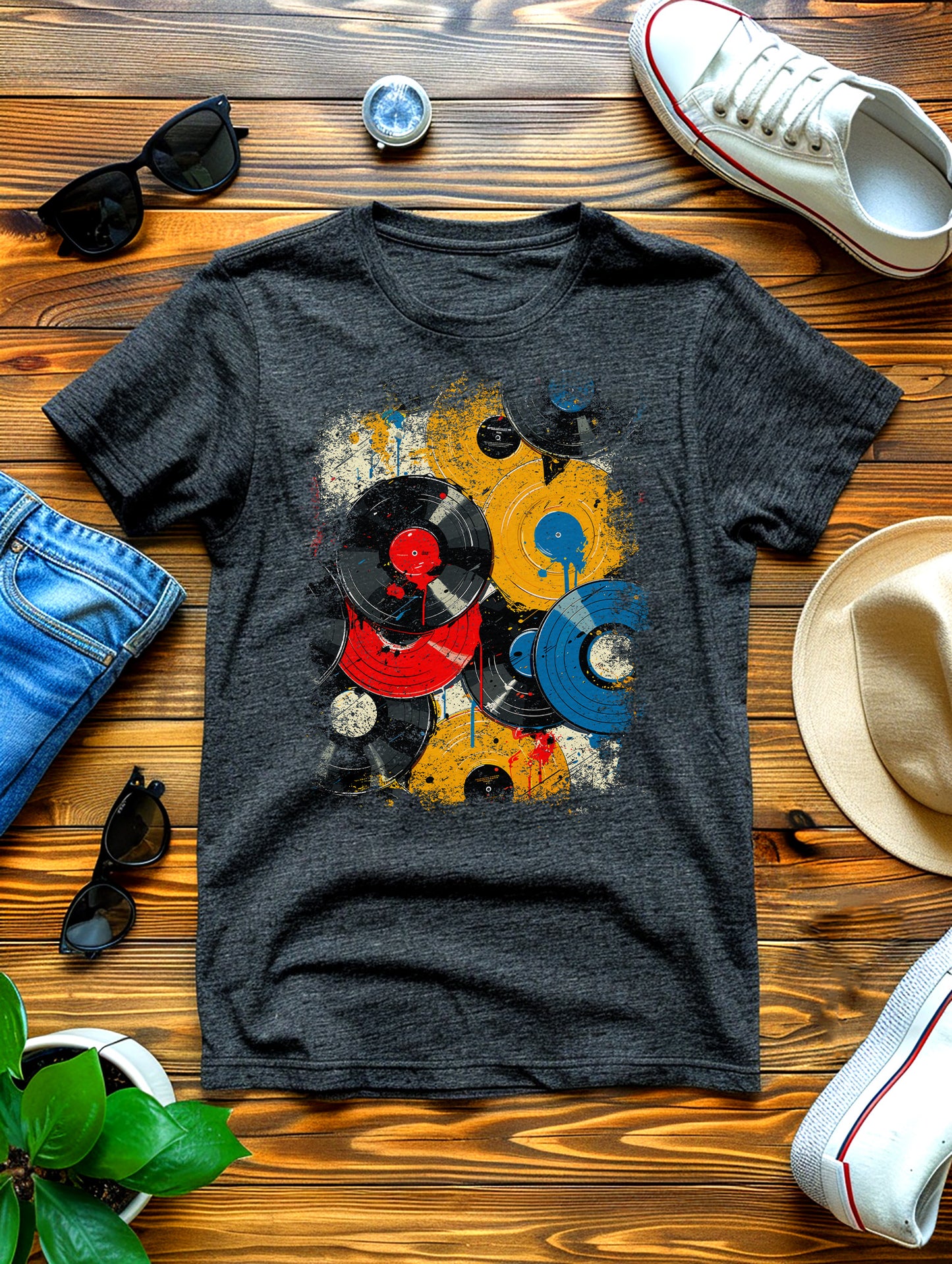 T-Shirt - Vinyl Records Music