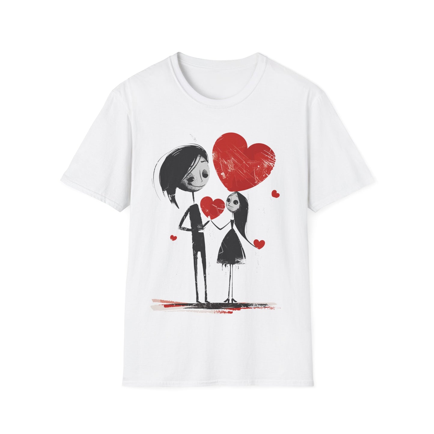 T-Shirt - Couple of People with hearts