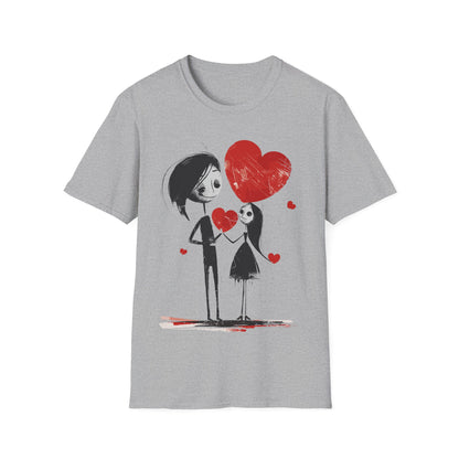 T-Shirt - Couple of People with hearts