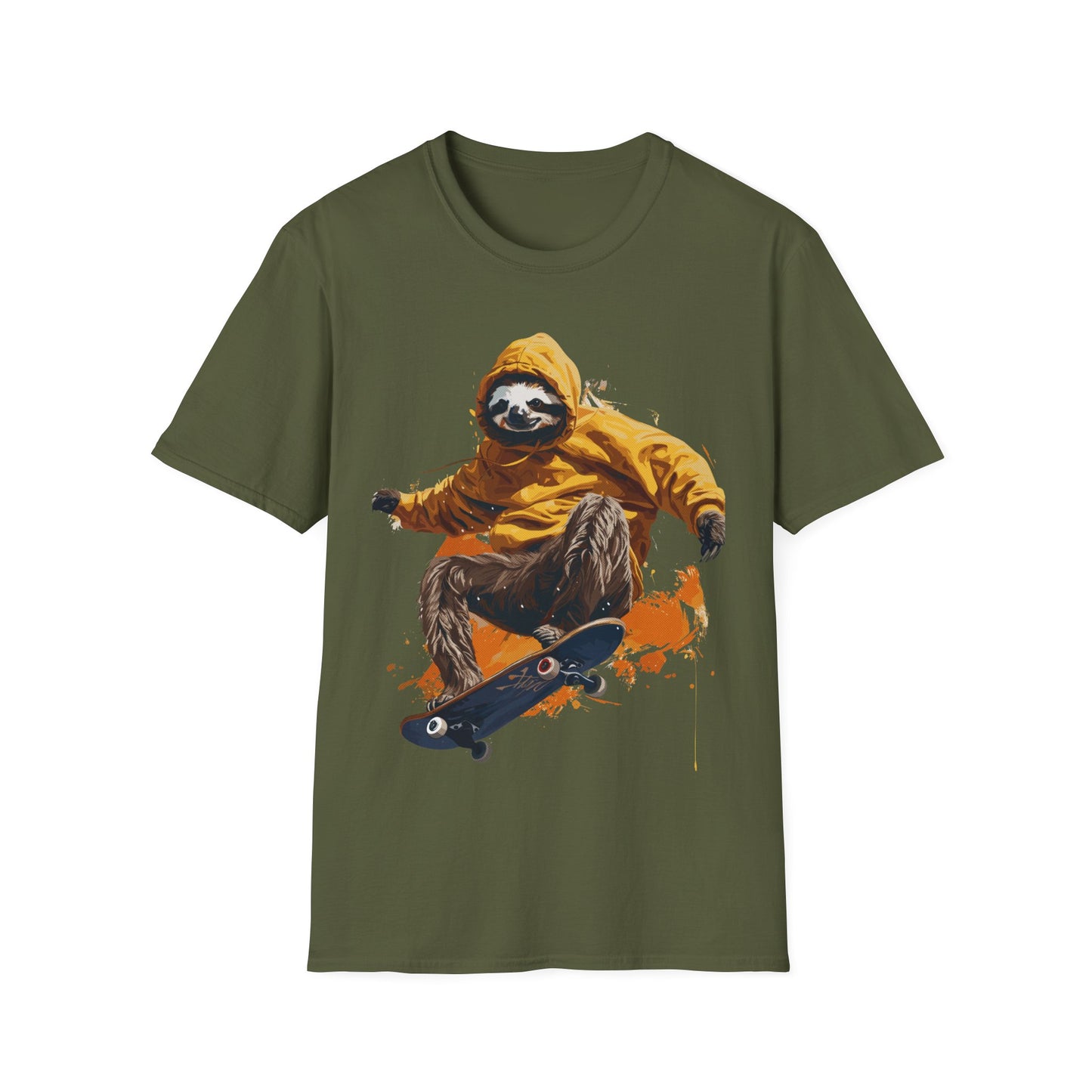 T-Shirt - Sloth on Skateboard