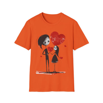 T-Shirt - Couple of People with hearts